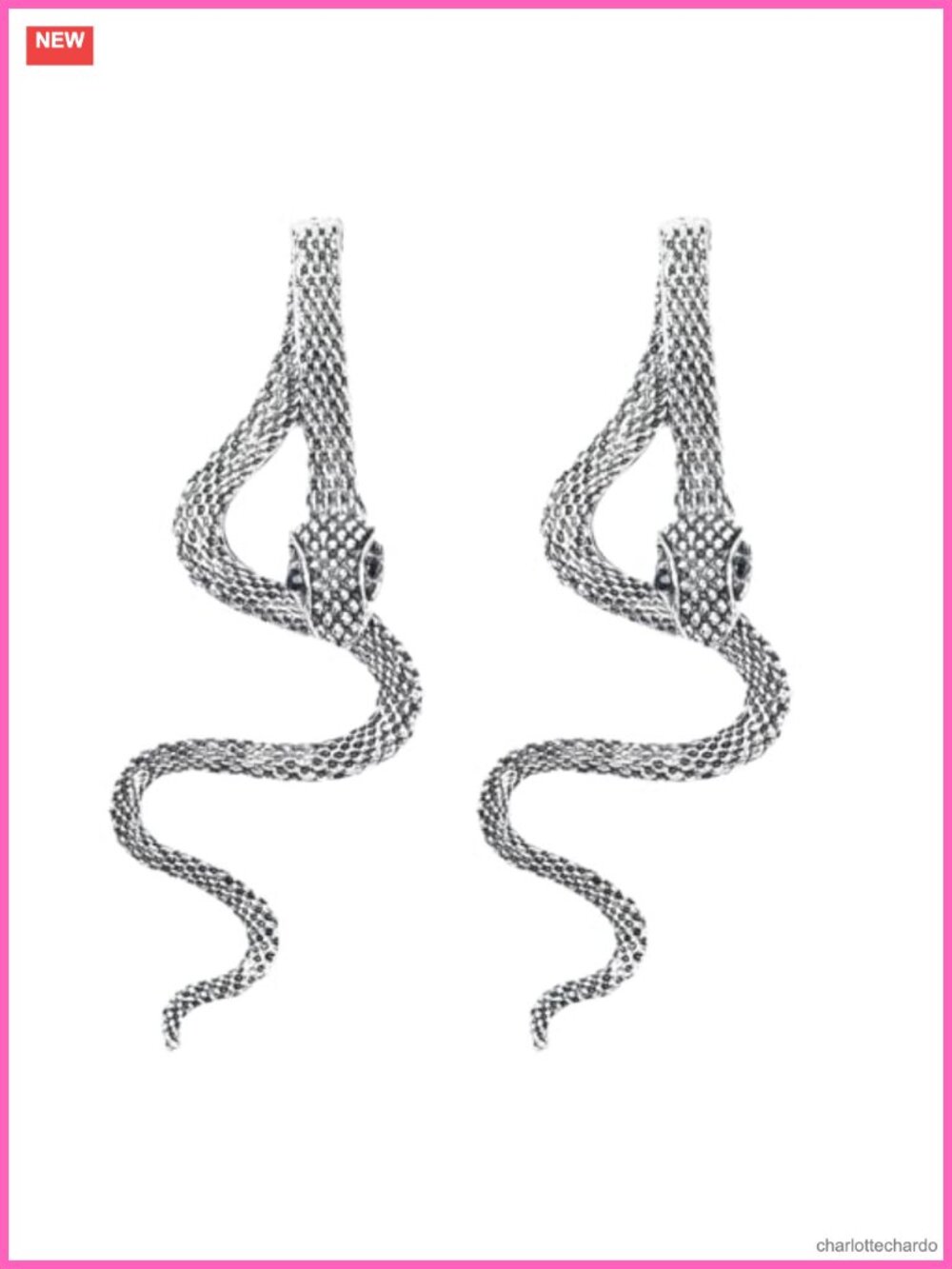 Vintage Goth Snake Drop Dangle Statement Earrings for Women